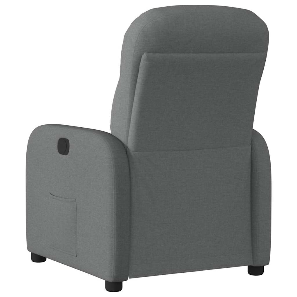 Electric recliner, dark grey, fabric
