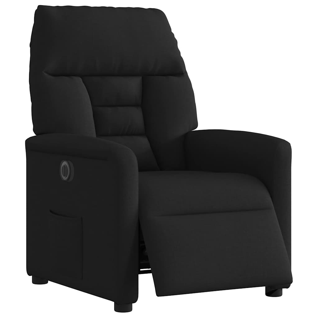 Electric recliner, black, fabric