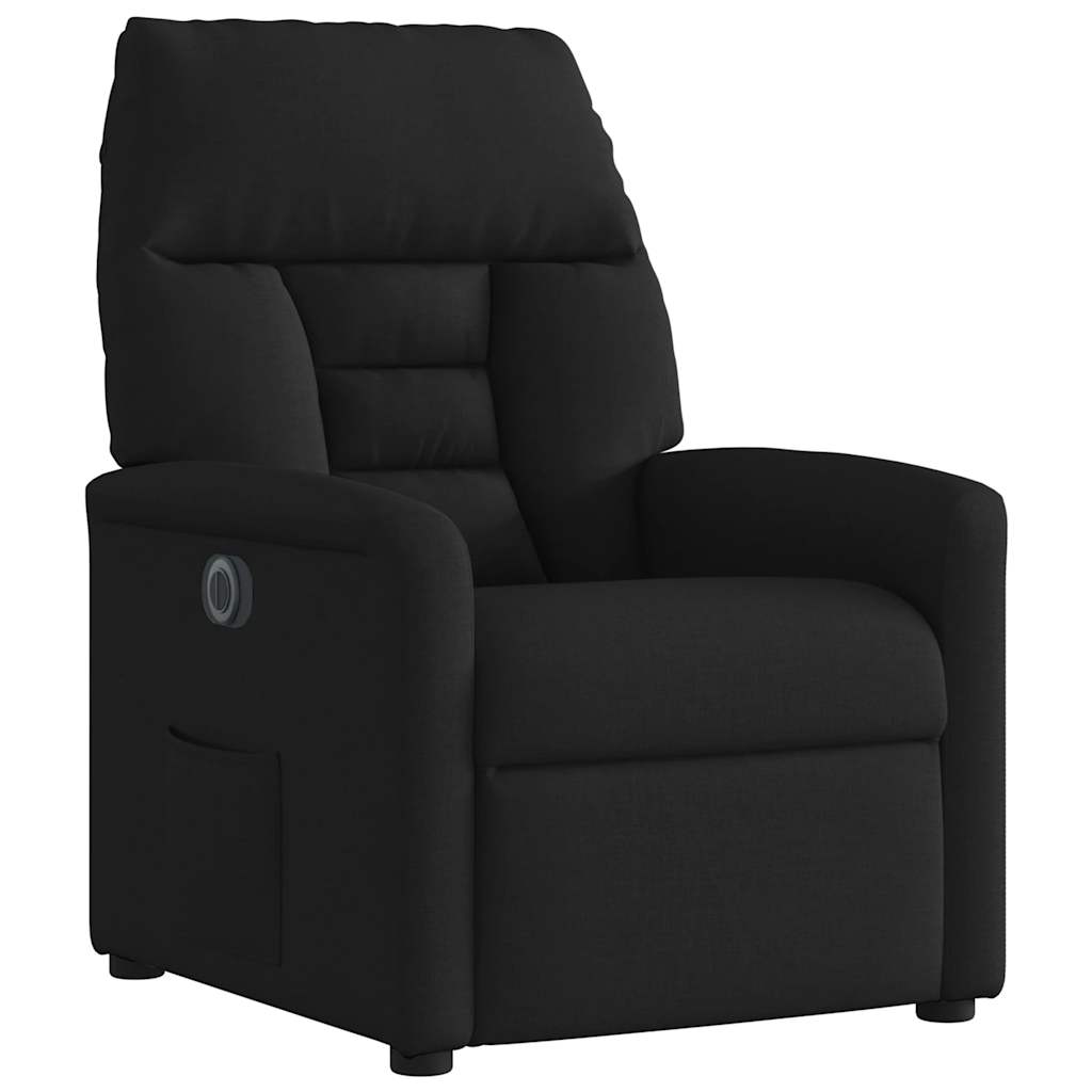 Electric recliner, black, fabric