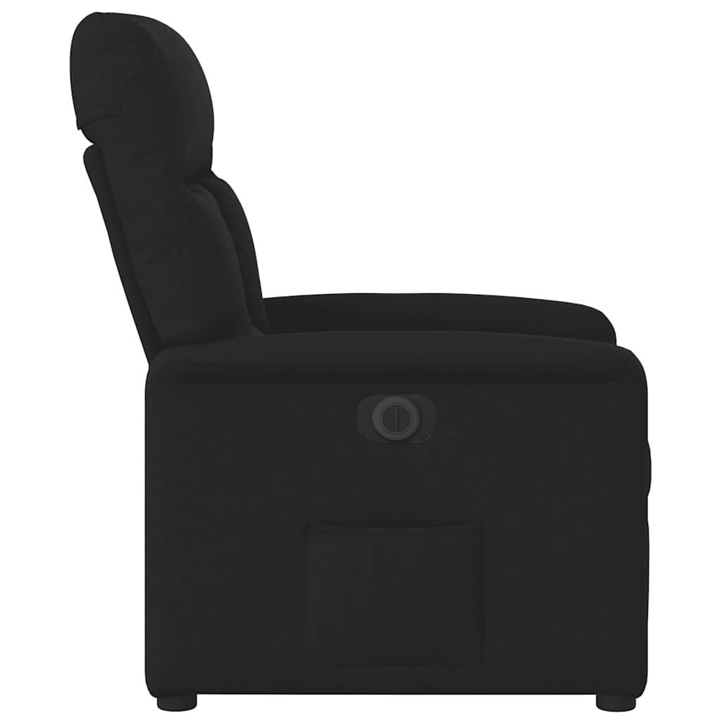 Electric recliner, black, fabric