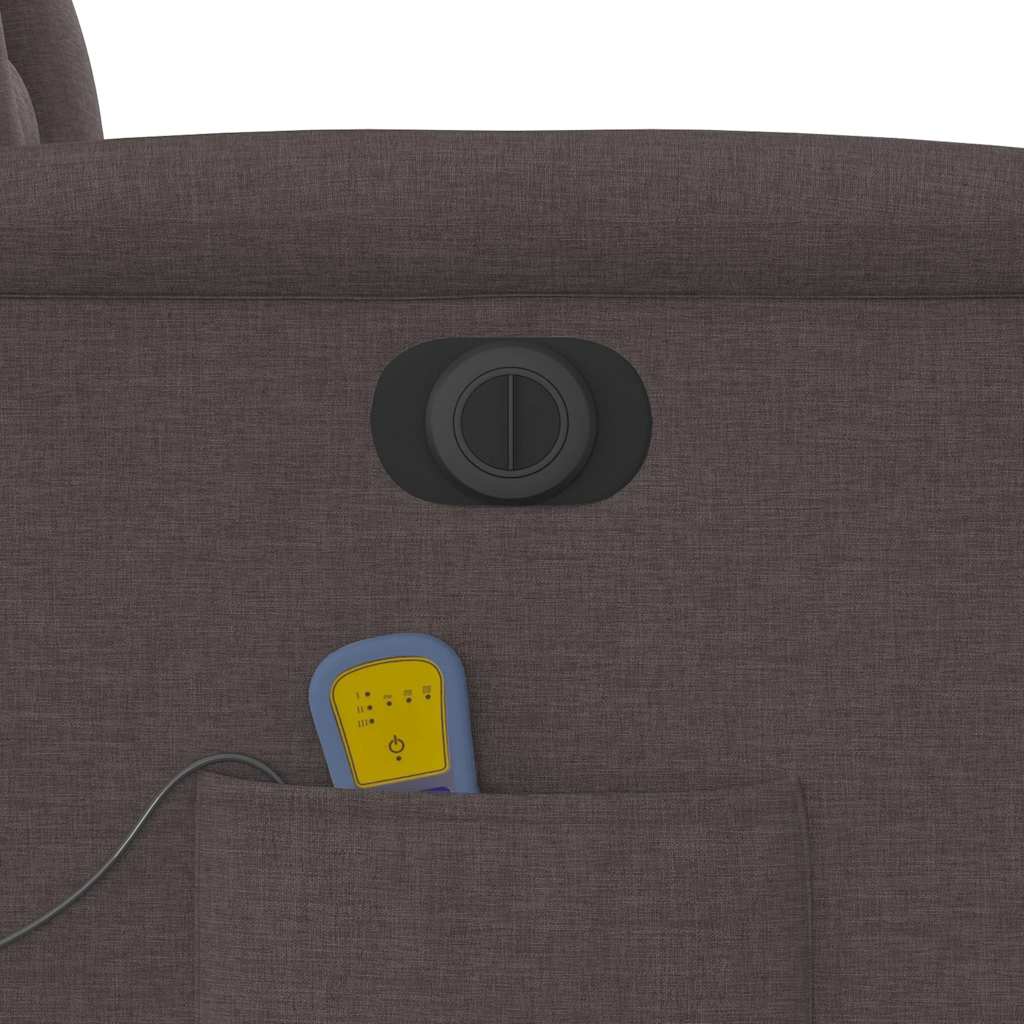 Elektrisks atgāžams masāžas krēsls, tumši brūns, audums