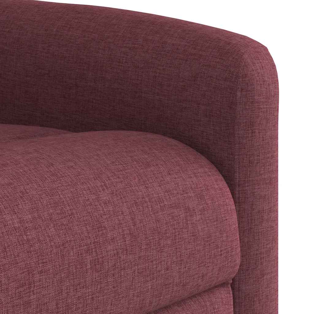 Stand-up recliner, wine red, fabric