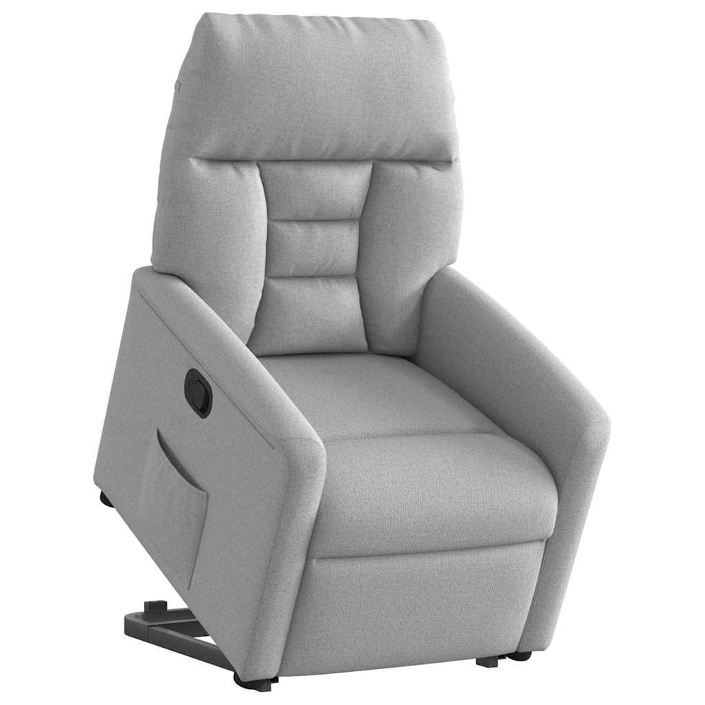 Standing reclining armchair, grey, fabric