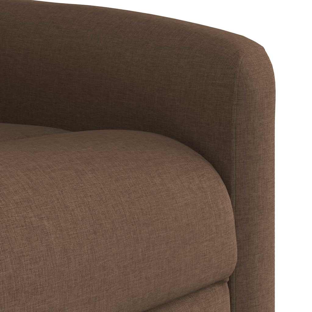 Elektrisks atgāžams masāžas krēsls, brūns, audums