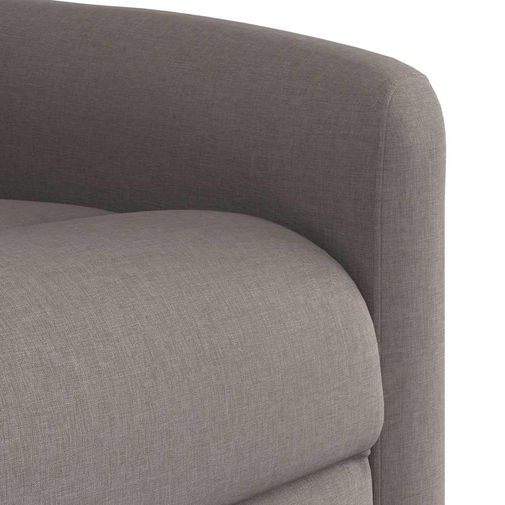 Atsistojantis atlošiamas masažinis krėslas, taupe, audinys