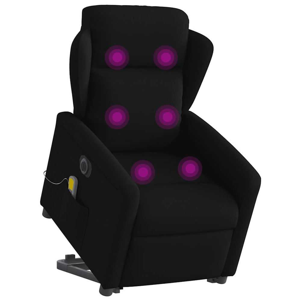 Electric Recliner Massage Chair, Black, Fabric