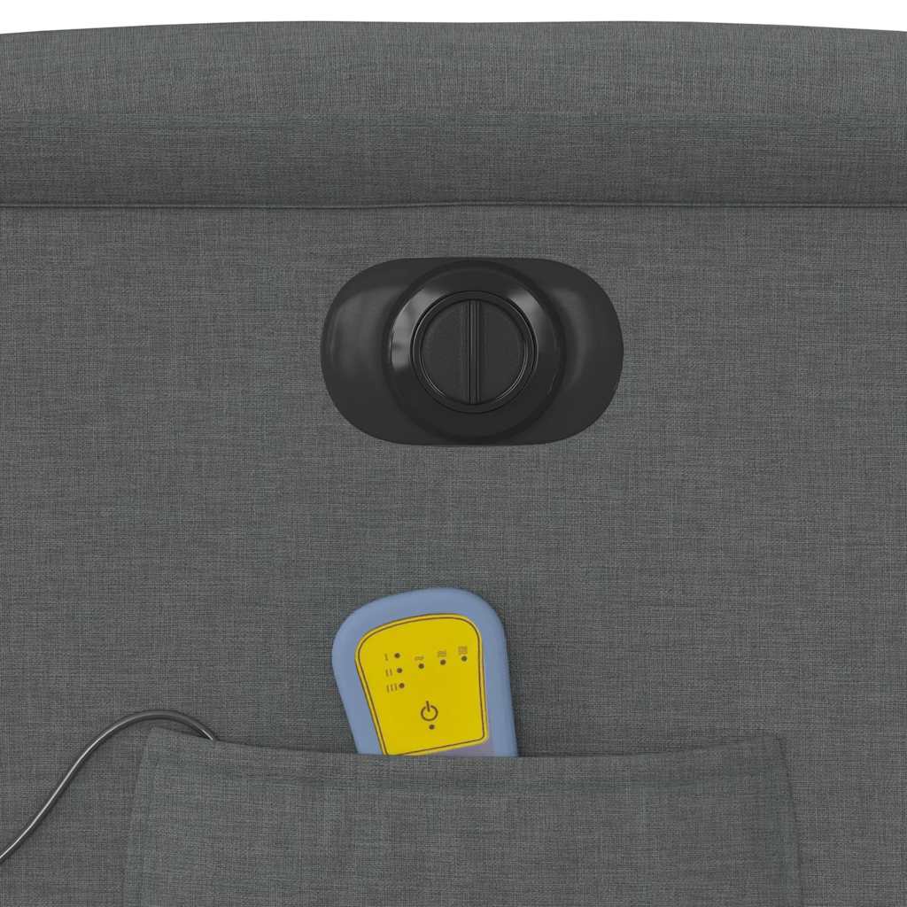 Elektrisks masāžas krēsls, tumši pelēks, audums