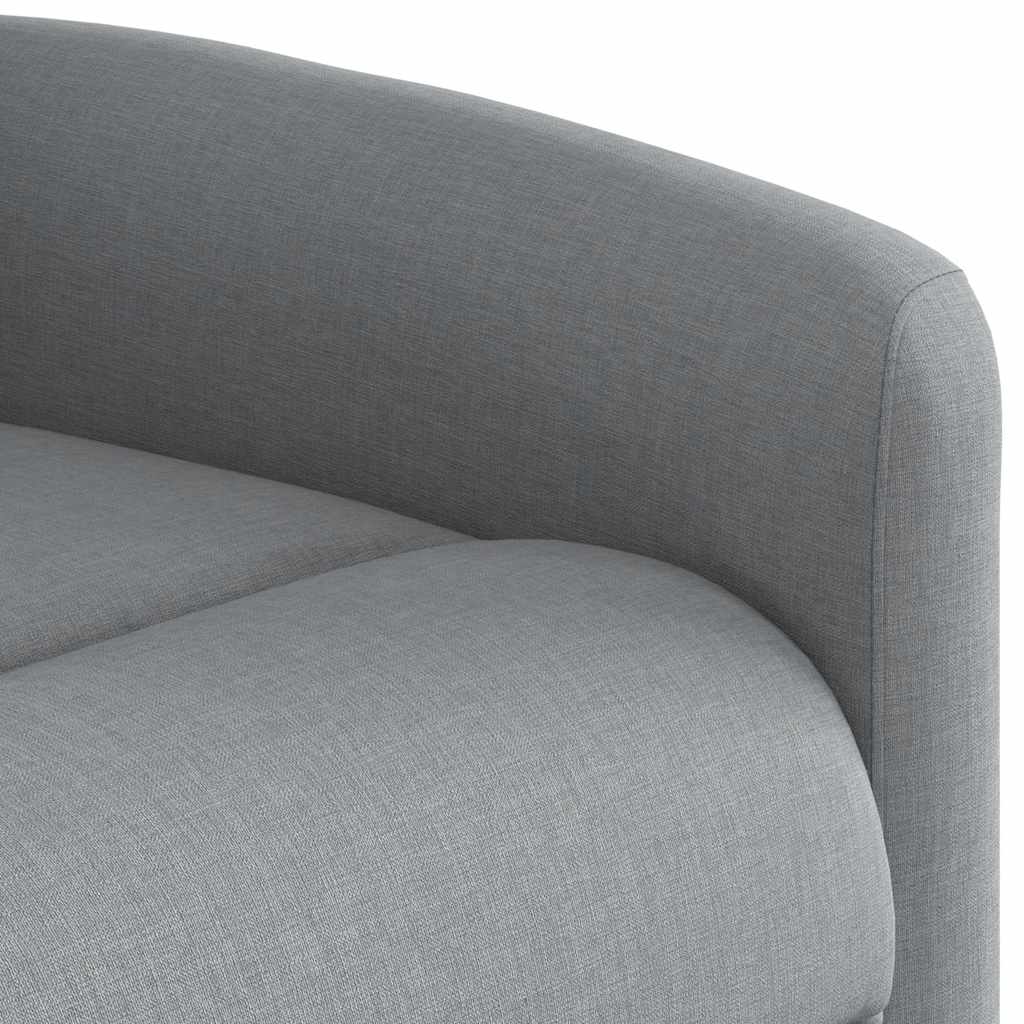 Stand-up recliner, light gray, fabric
