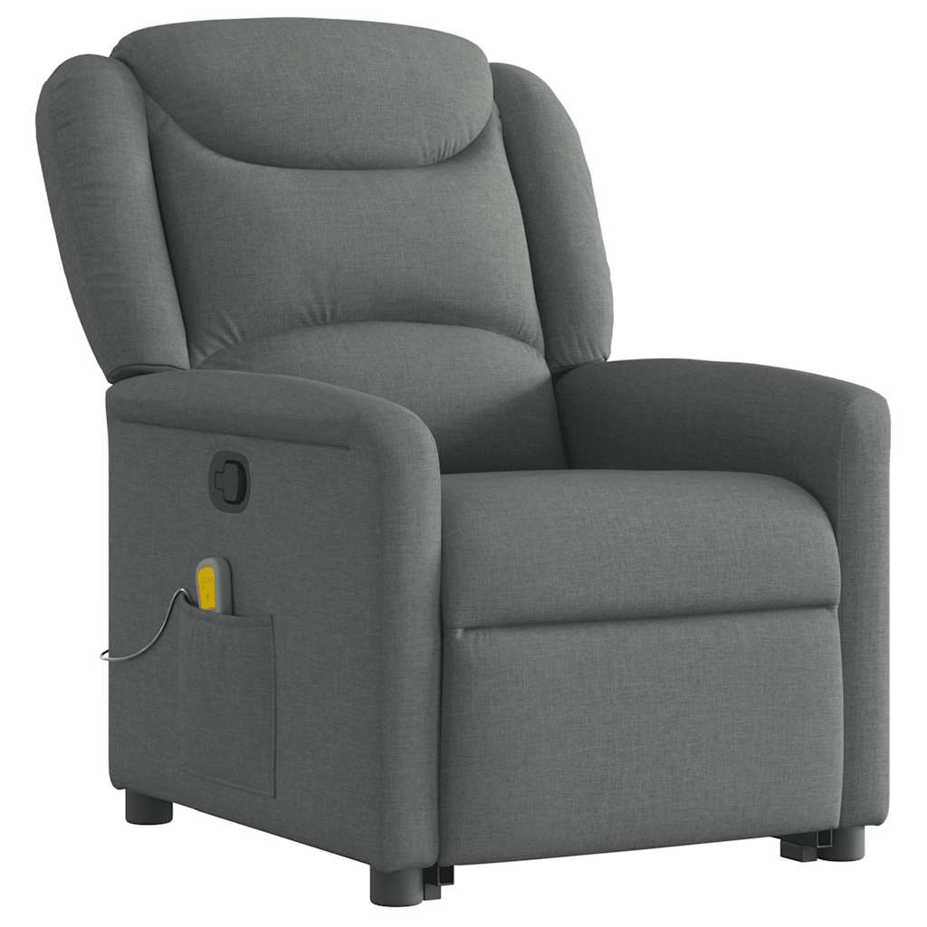 Standing massage chair, dark grey, fabric
