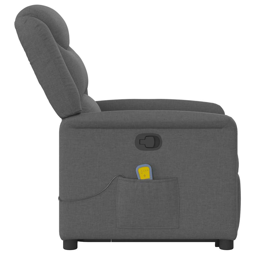 Standing massage chair, dark grey, fabric