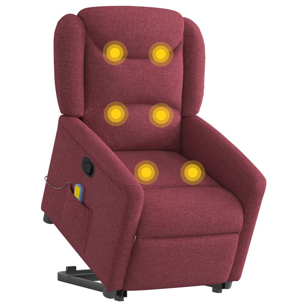 Standing reclining massage chair, wine, fabric