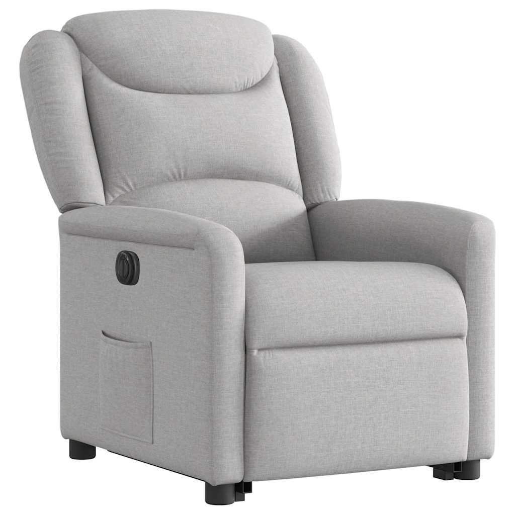 Stāvus atgāžamais krēsls, pelēks, audums