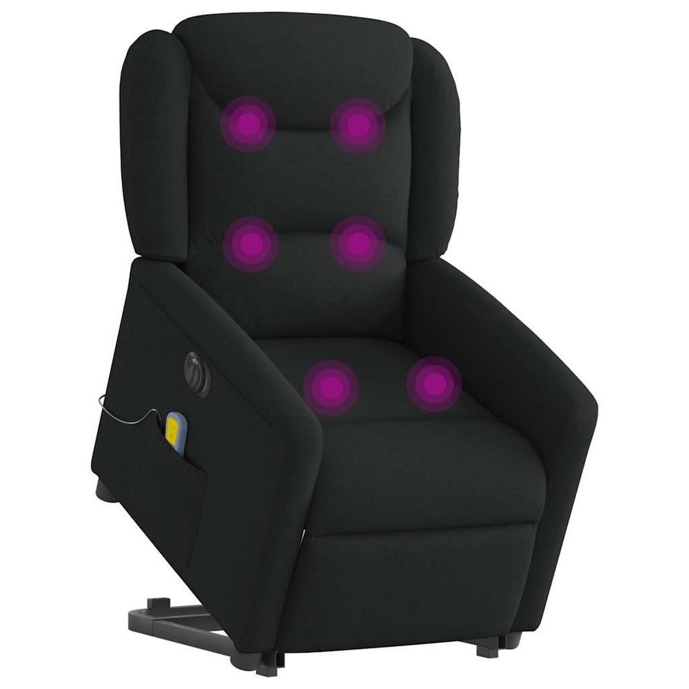Electric Recliner Massage Chair, Black, Fabric