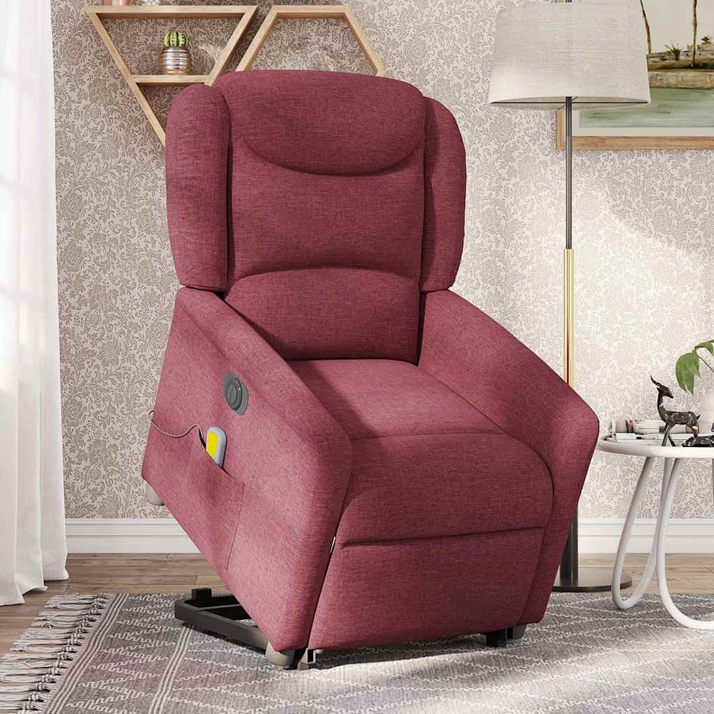 Stand-up electric massage chair, wine, fabric