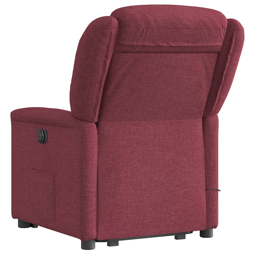 Stand-up electric massage chair, wine, fabric