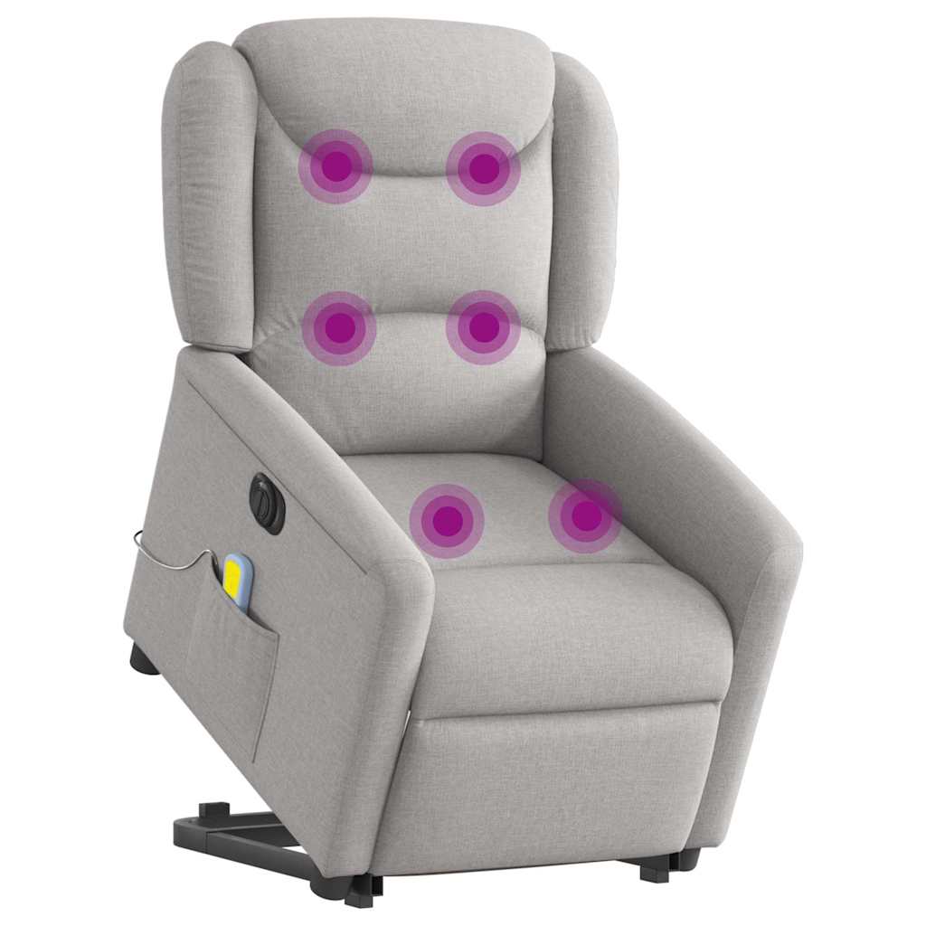 Guļus masāžas krēsls, pelēkā krāsā, audums
