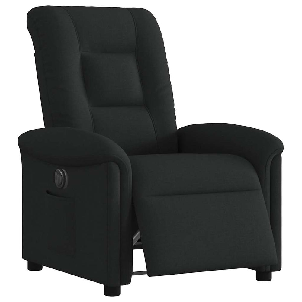 Electric recliner, black, fabric