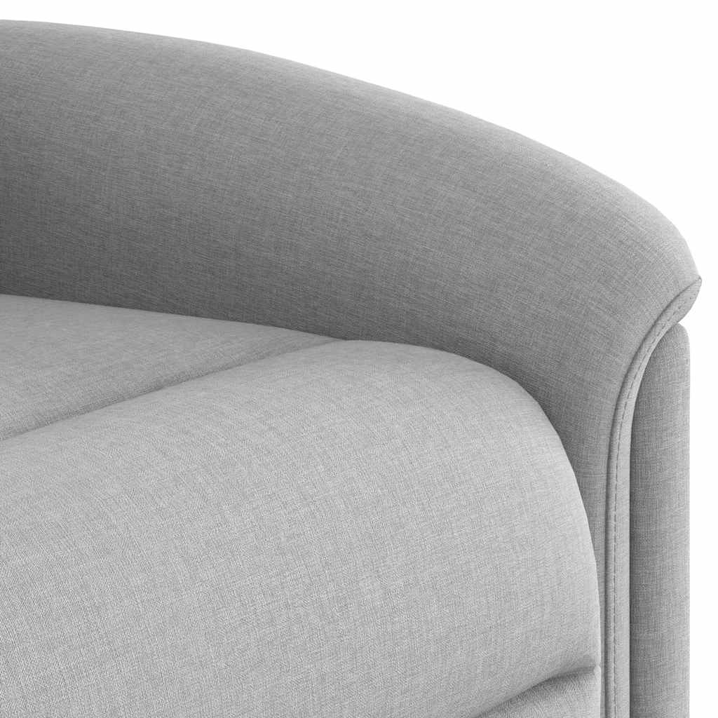 Electric reclining armchair, gray, fabric