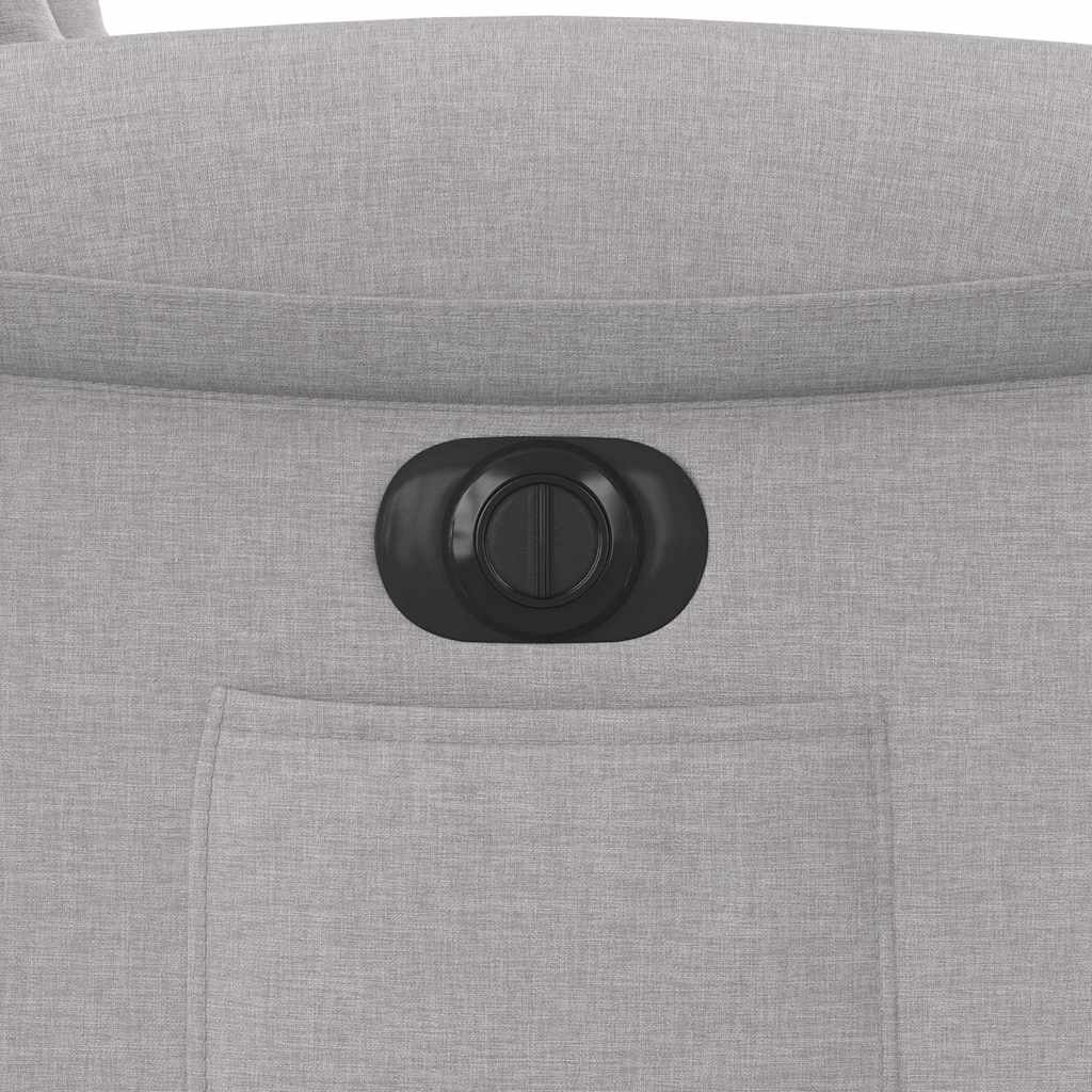 Electric reclining armchair, gray, fabric