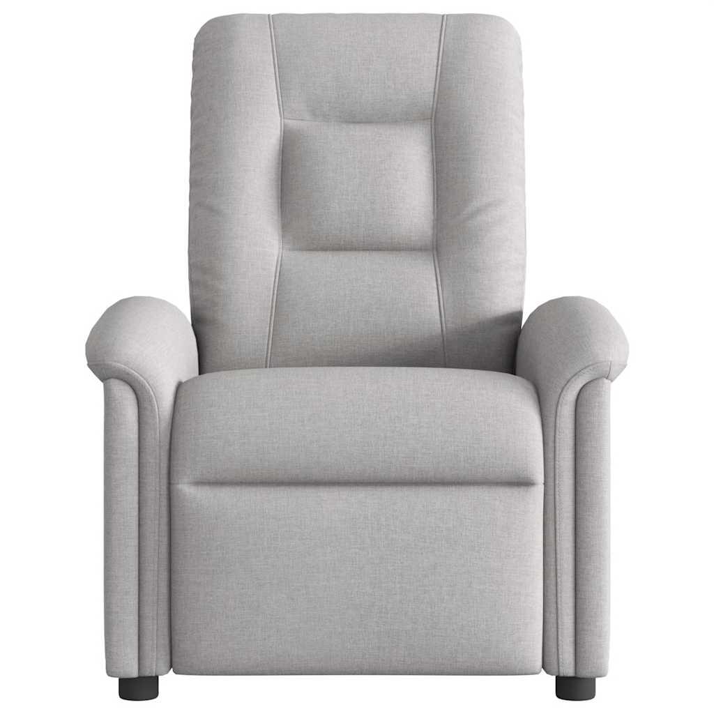 Electric reclining armchair, gray, fabric