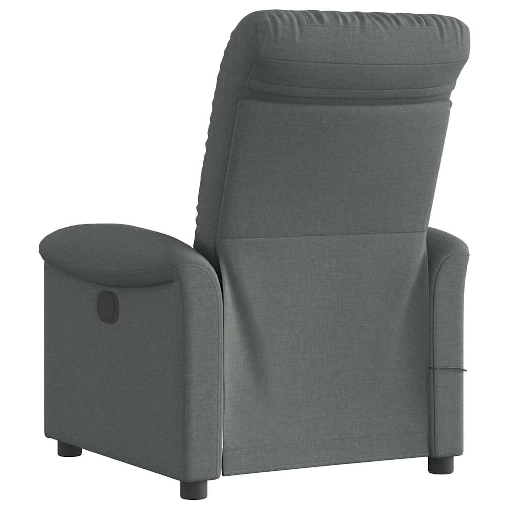Electric massage chair, dark grey, fabric