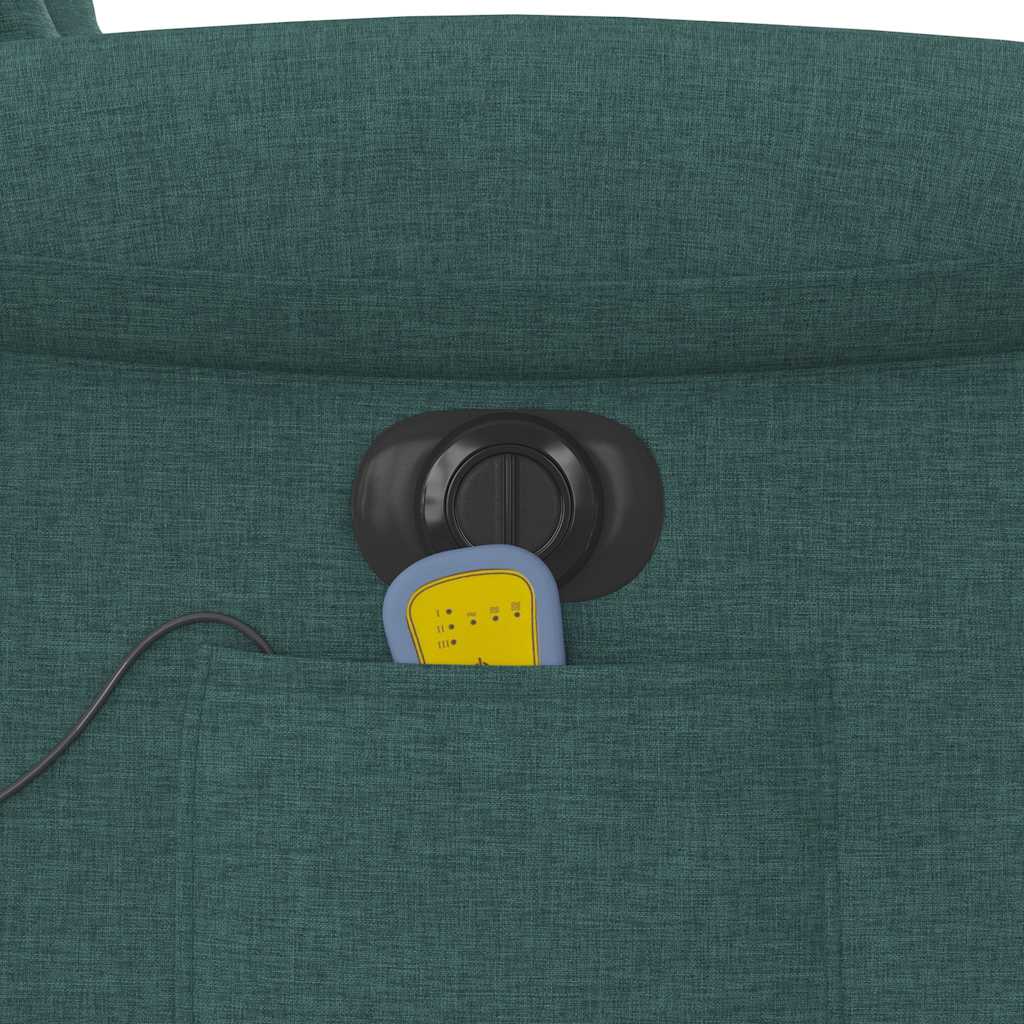 Electric massage chair, dark green, fabric