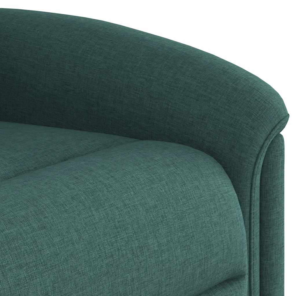 Atsistojantis atlošiamas krėslas, tamsiai žalias, audinys
