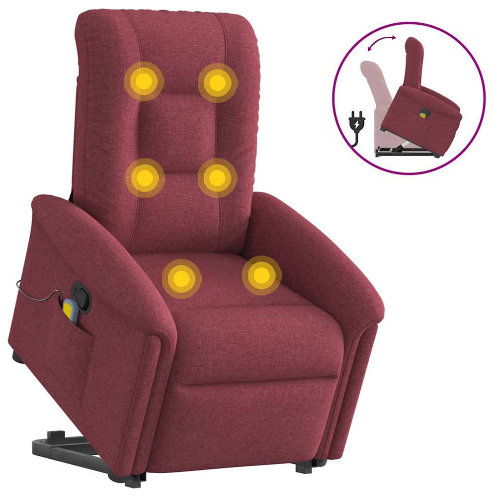 Standing reclining massage chair, wine, fabric