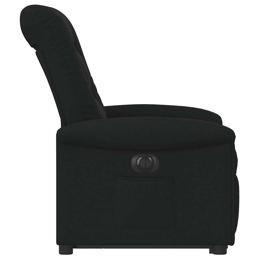 Electric Reclining Standing Chair, Black, Fabric