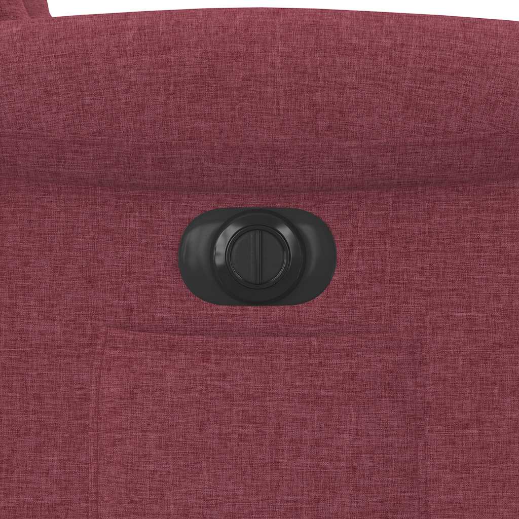 Electric stand-up recliner, wine, fabric