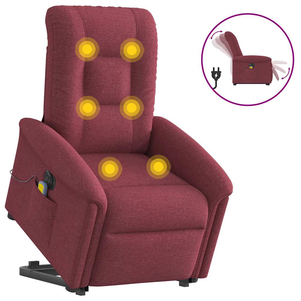 Standing electric massage chair, wine, fabric