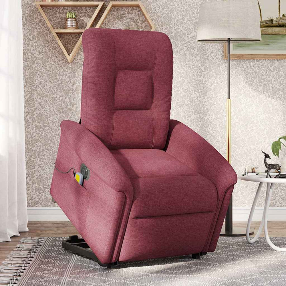 Standing electric massage chair, wine, fabric