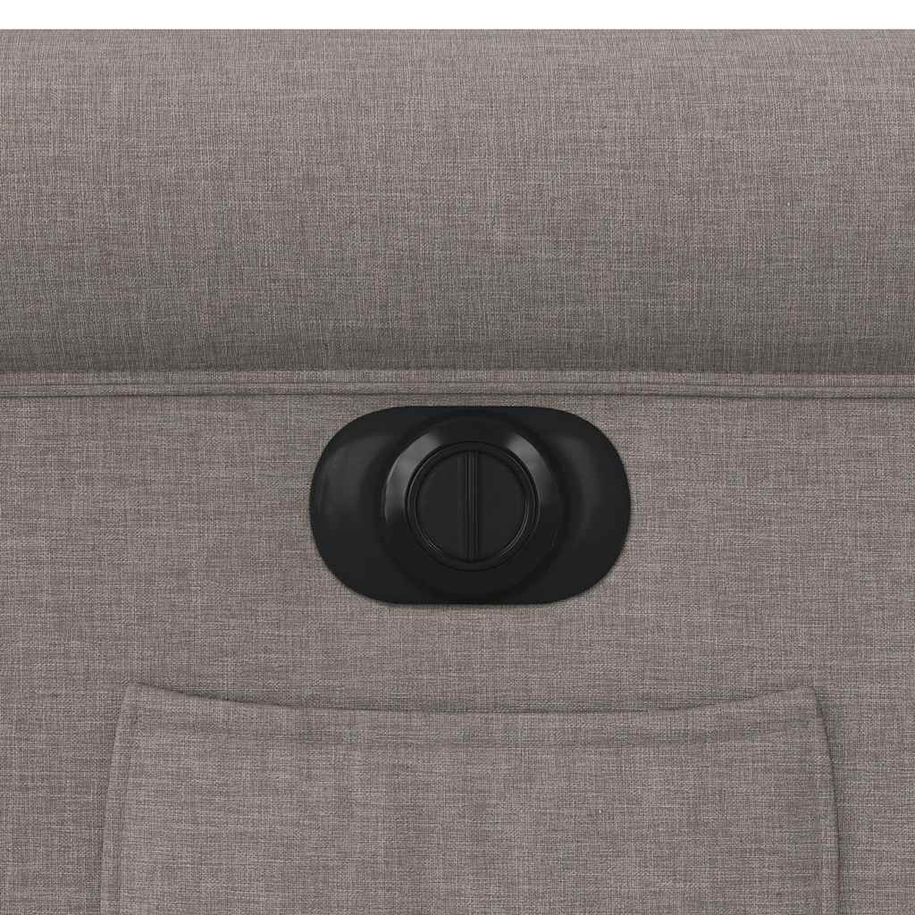 Electric recliner, taupe, fabric