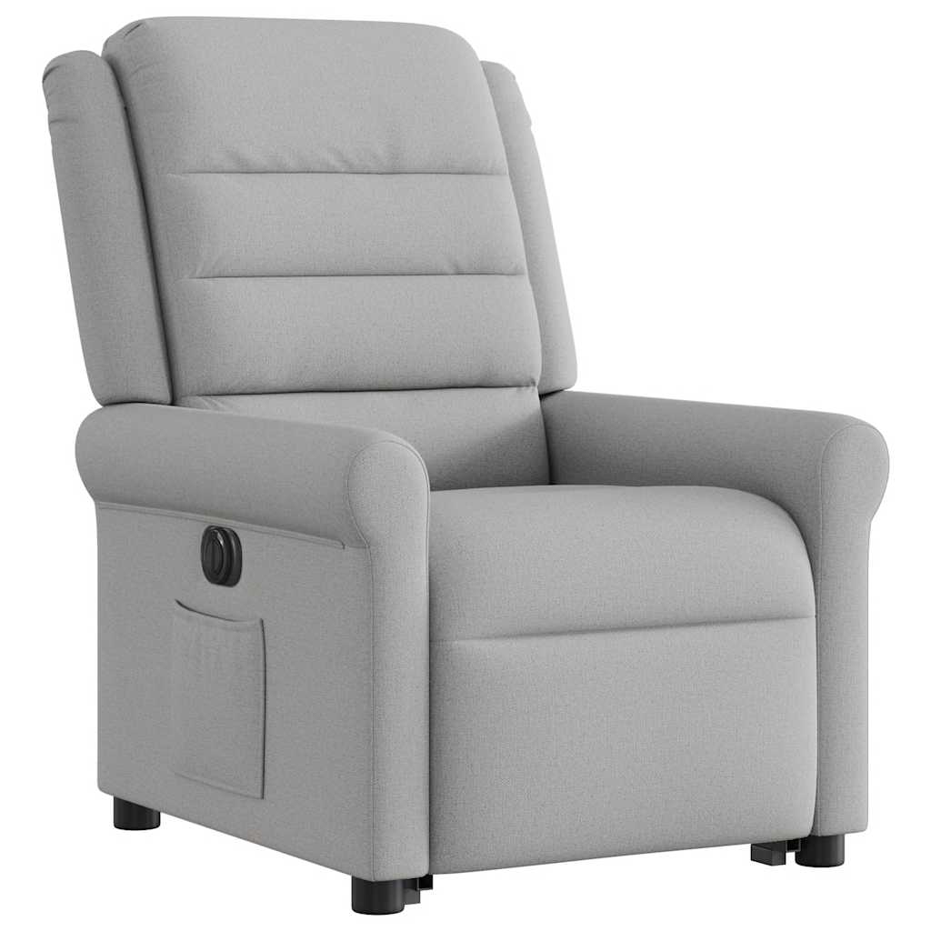 Standing reclining armchair, grey, fabric