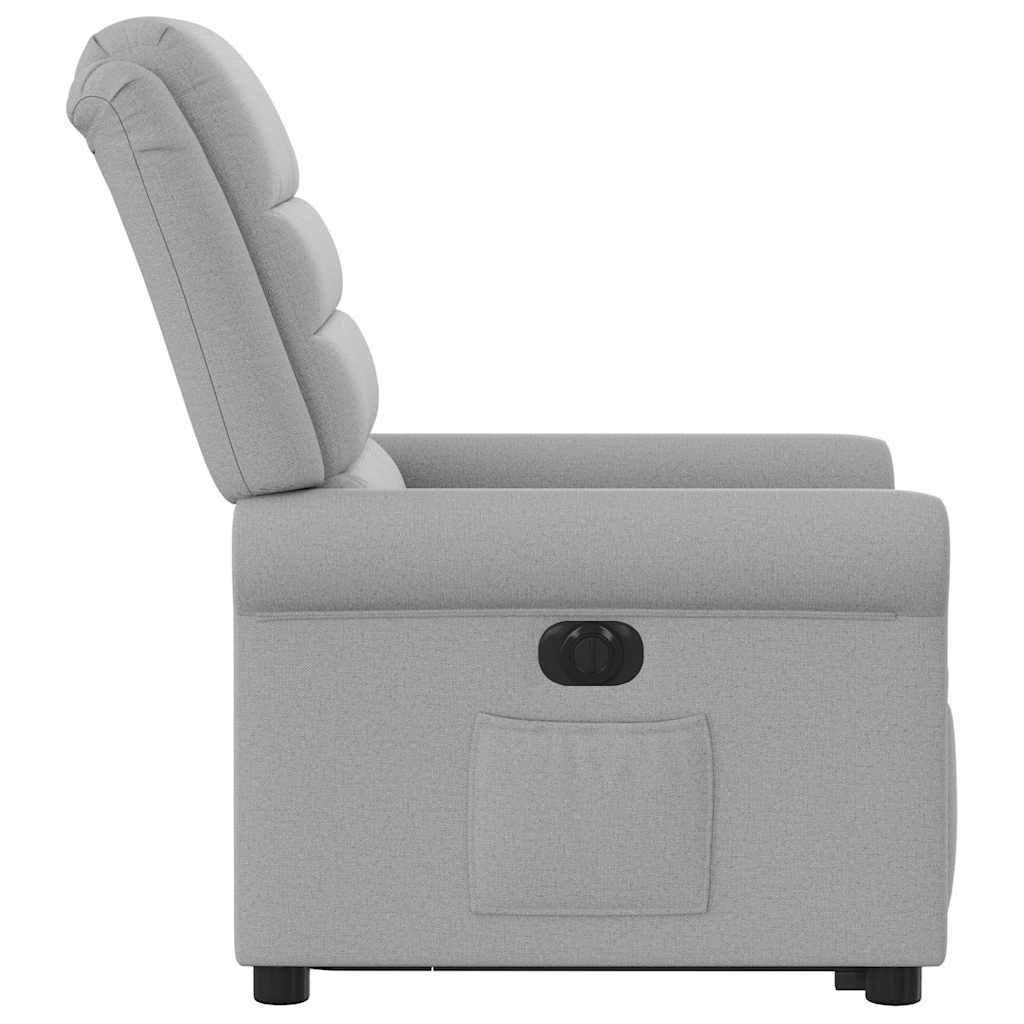 Standing reclining armchair, grey, fabric