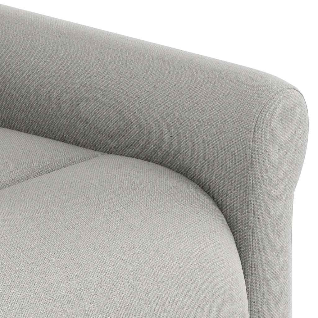 Reclining massage chair, grey, fabric