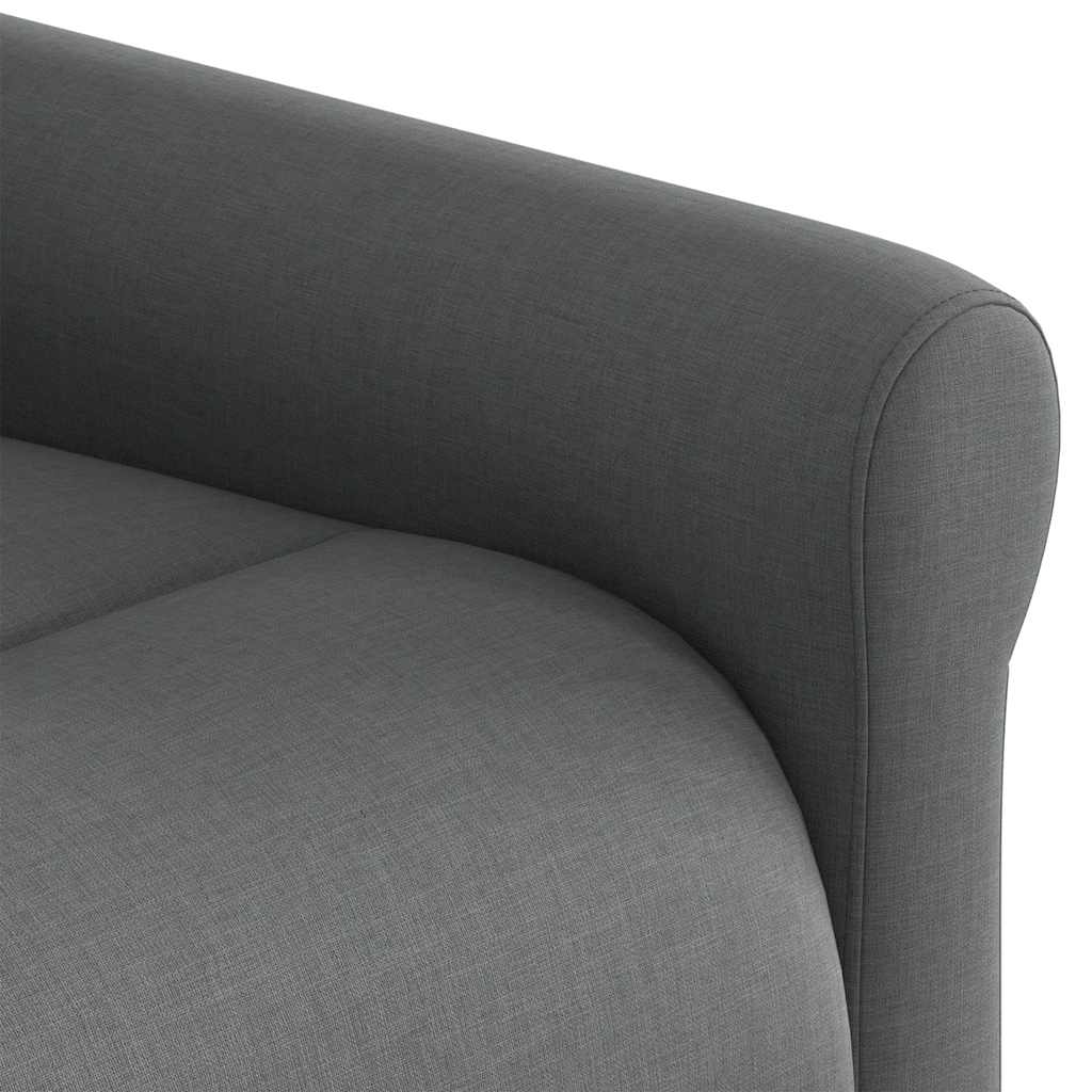 Electric recliner, dark grey, fabric