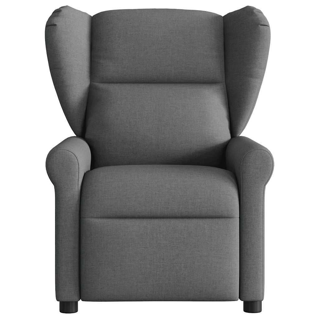 Electric recliner, dark grey, fabric