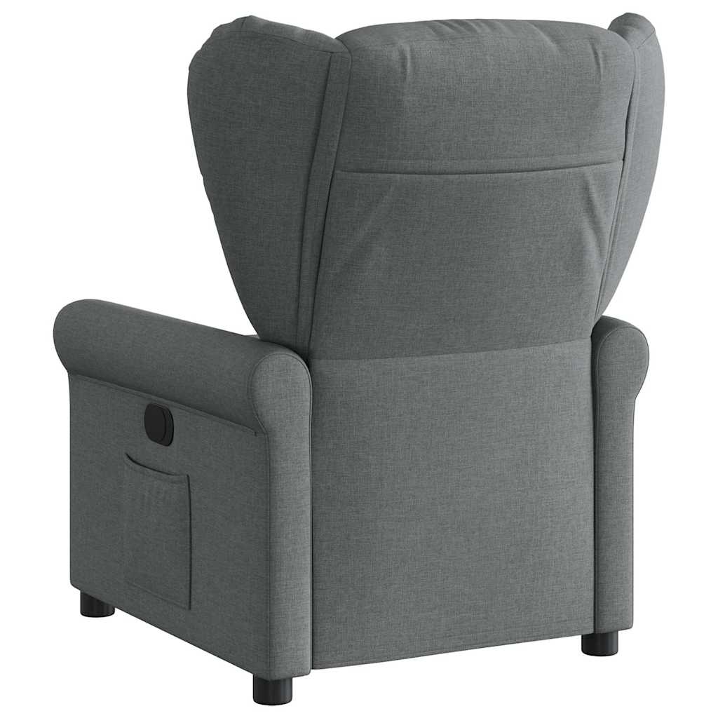 Electric recliner, dark grey, fabric