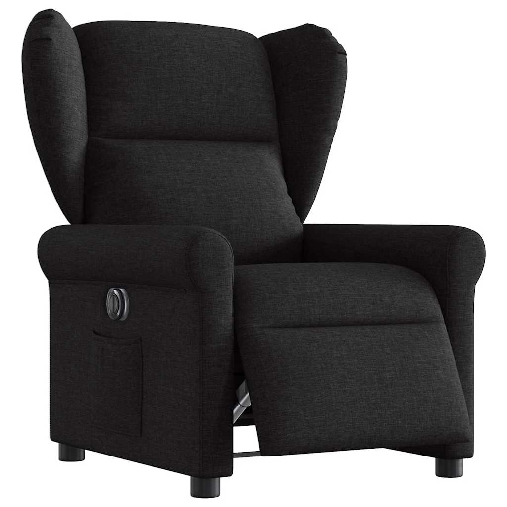 Electric recliner, black, fabric