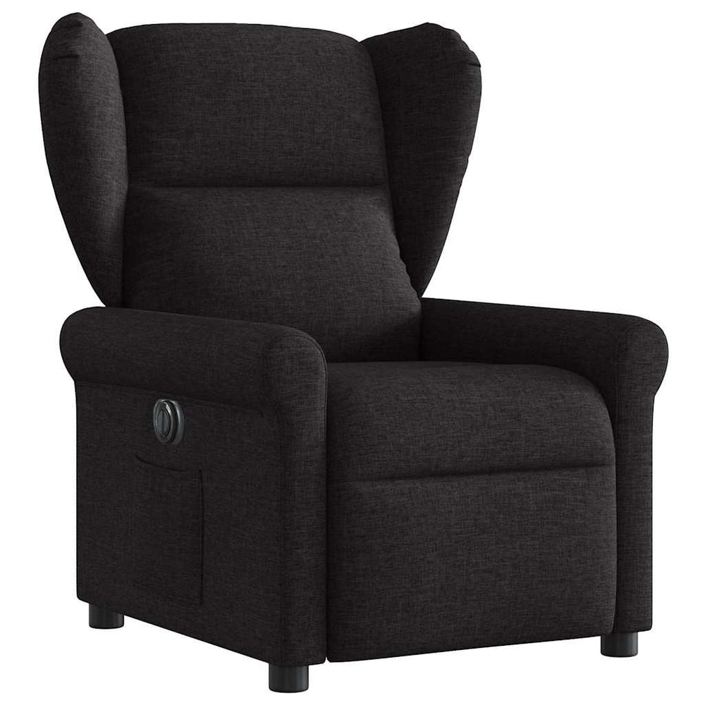 Electric recliner, black, fabric