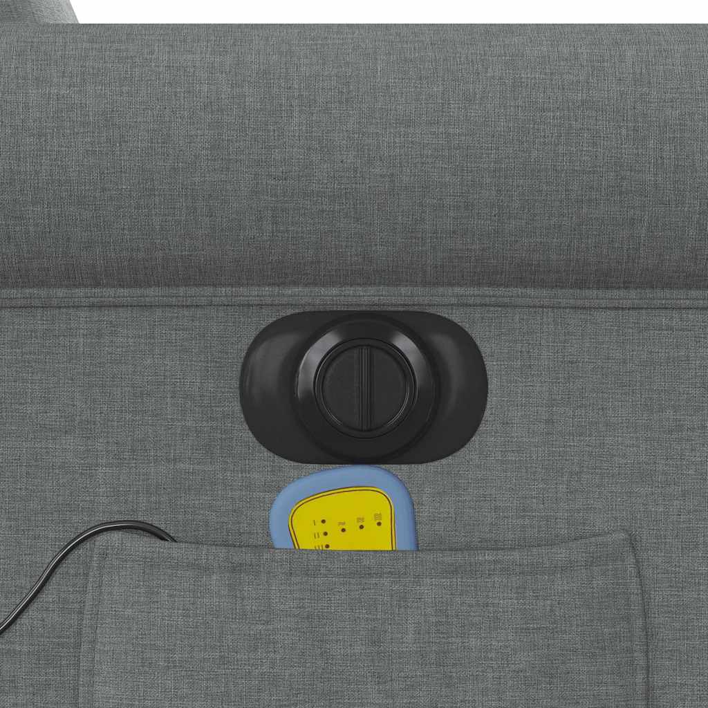 Electric massage chair, dark grey, fabric