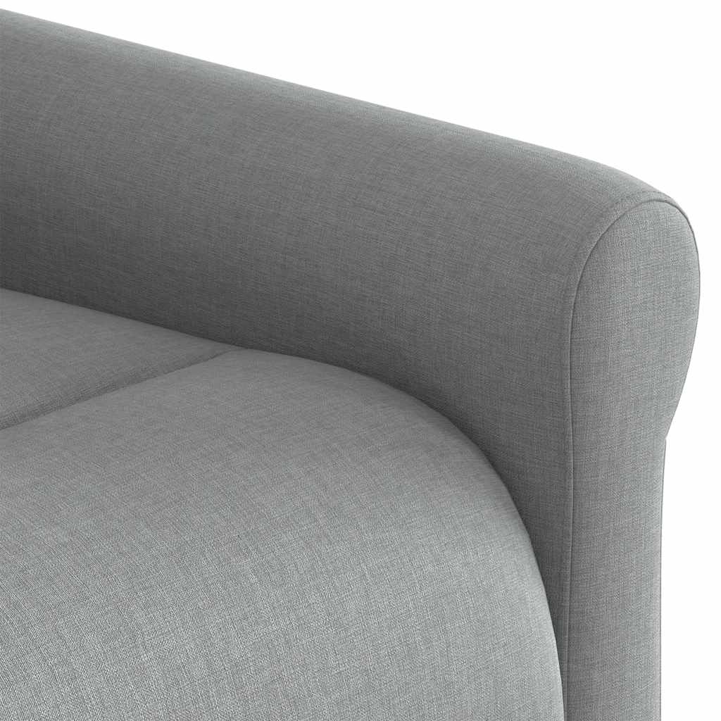 Stand-up recliner, light gray, fabric