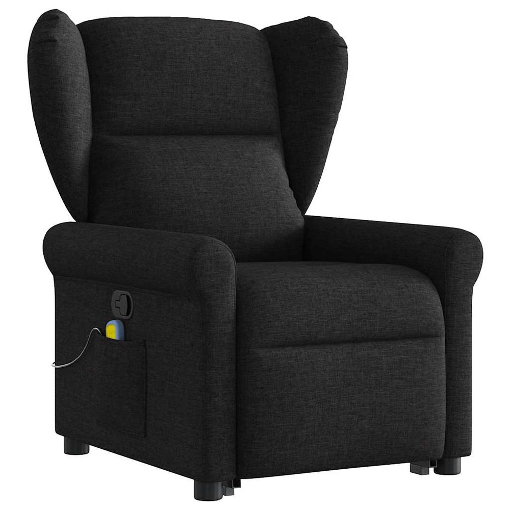 Standing Reclining Massage Chair, Black, Fabric