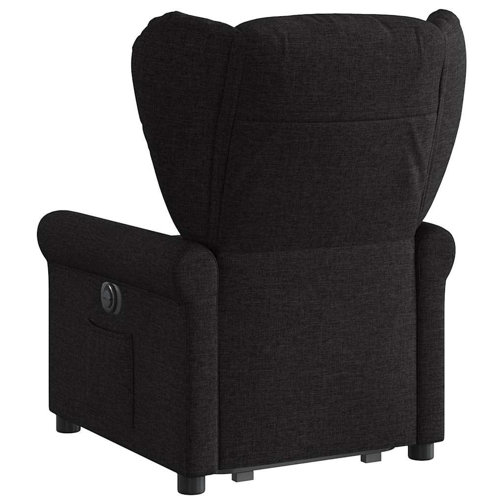 Electric Reclining Standing Chair, Black, Fabric