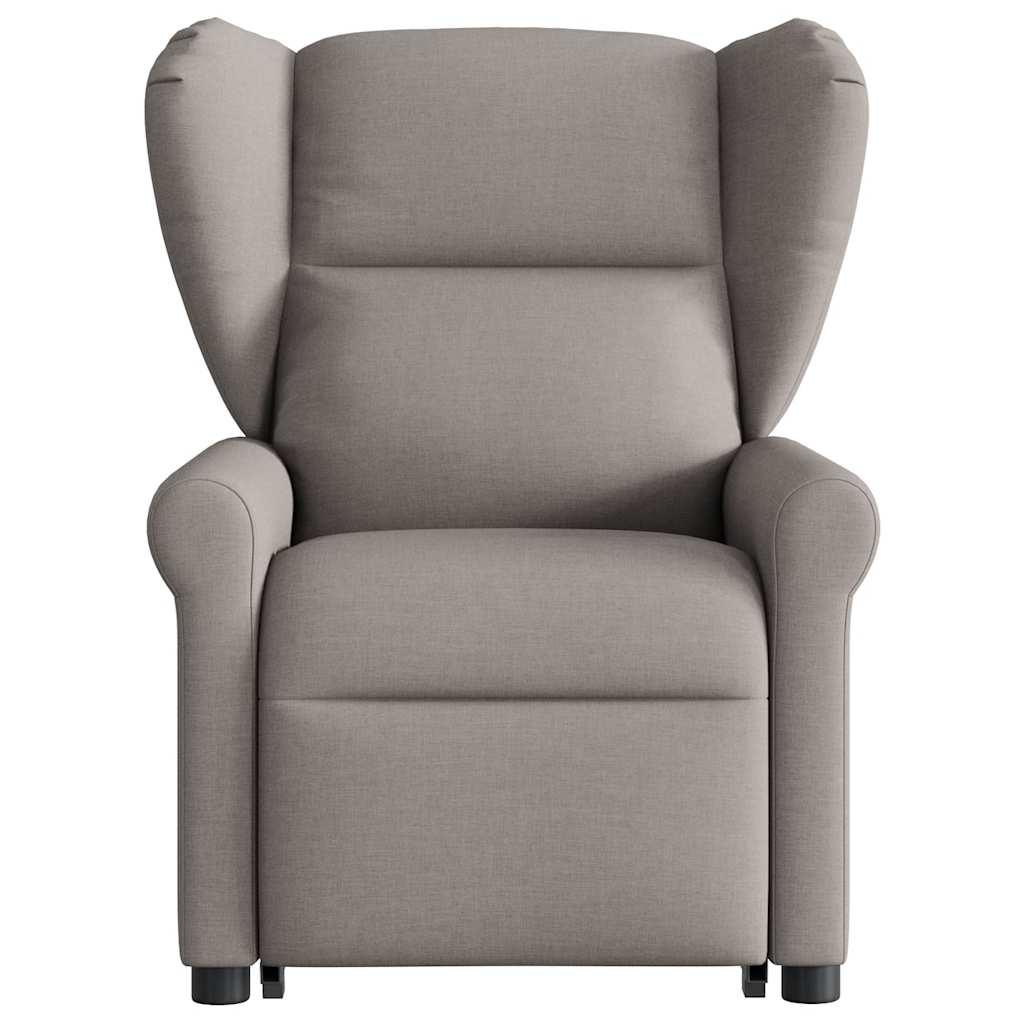 Elektrisks stāvus atgāžams krēsls, pelēkbrūns, audums