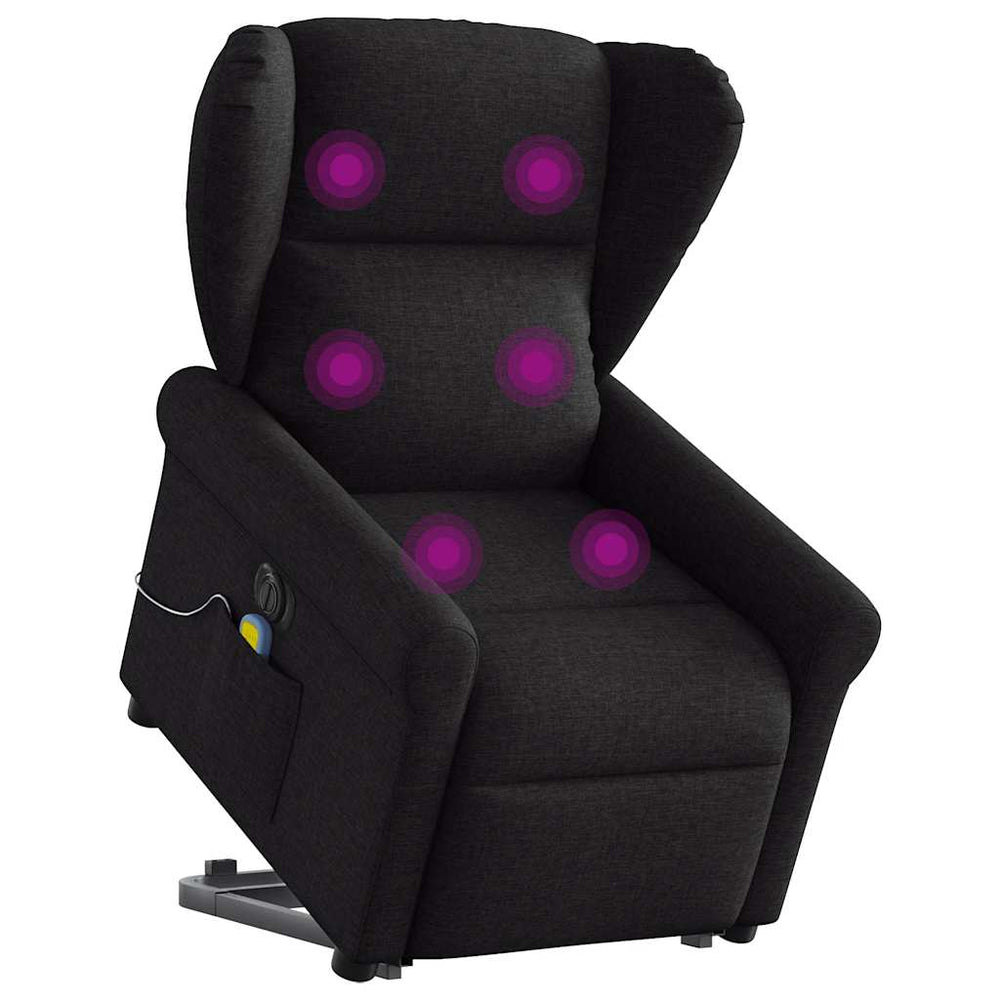 Electric Recliner Massage Chair, Black, Fabric