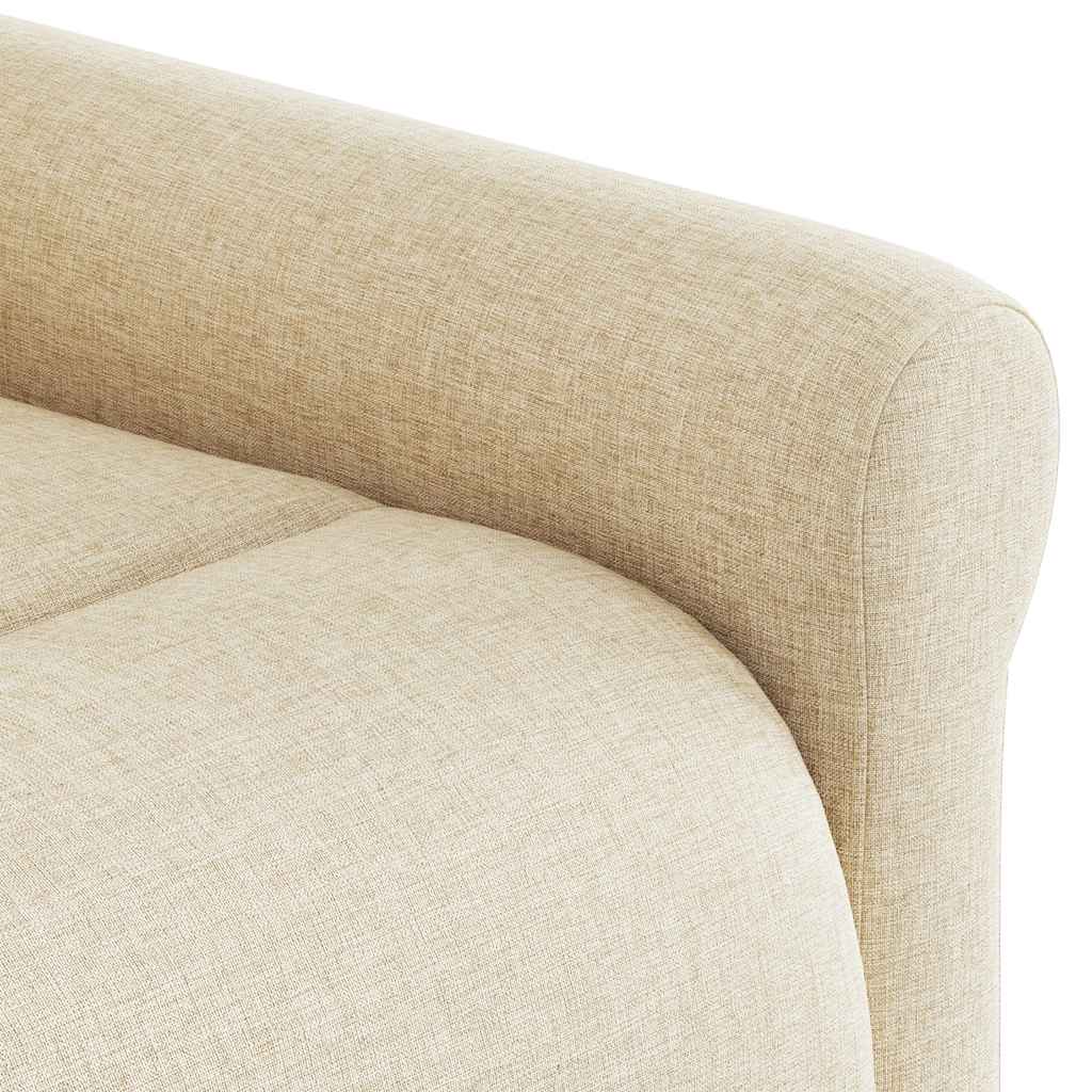 Lift Recliner Massage Chair, cream, fabric