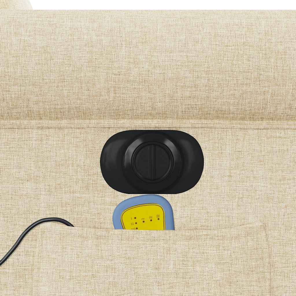 Lift Recliner Massage Chair, cream, fabric