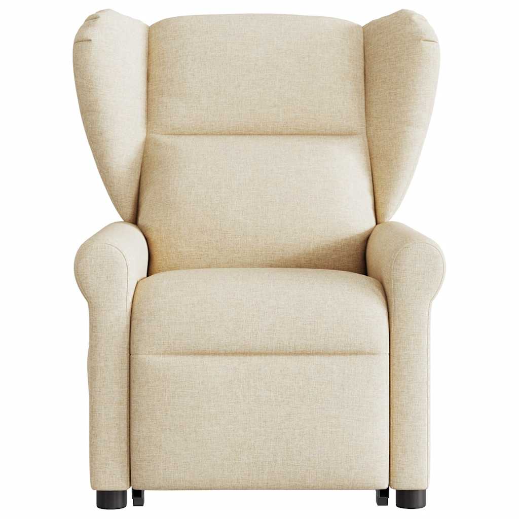 Lift Recliner Massage Chair, cream, fabric